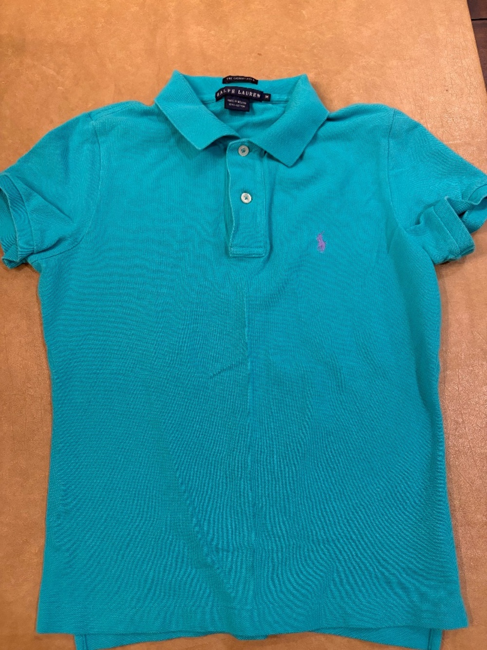 Y2K VINTAGE WOMEN'S RALPH LAUREN BLUE POLO SHIRT
